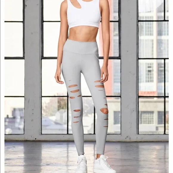 ALO Yoga Pants Jumpsuits New Alo Yoga Highwaist Ripped